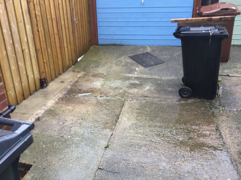 Before image of pathway area in Leeds
